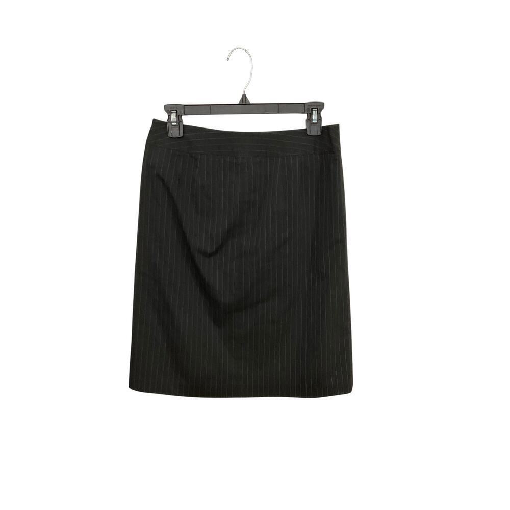 VTG 90s Loft Pinstripe Skirt A-Line Knee Length Button Front Size 4 Small - Picture 5 of 6